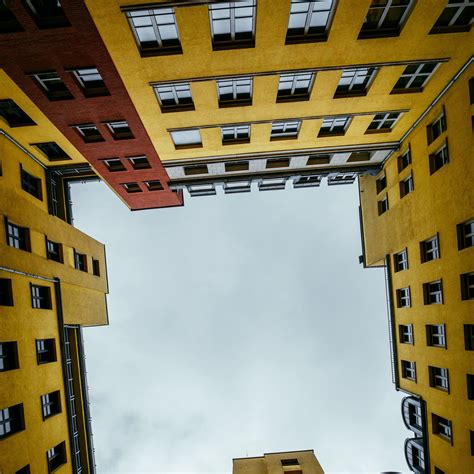 Download wallpaper 2780x2780 building, bottom view, windows, sky ipad ...