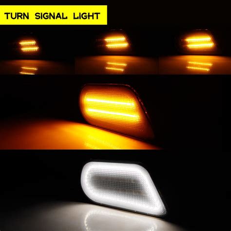 Buy KENRTIR Smoked Lens Switchback White/Amber DRL LED Turn Signal Lamp ...