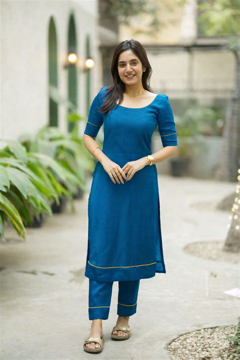 Raha Teal Kurti Set (Set of 2)-Simple & Comfortable Teal Kurti Set ...