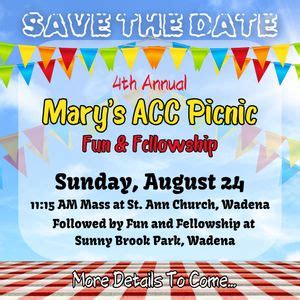4th Annual Marys ACC Picnic, St Ann's Catholic Church, Wadena, 24 ...