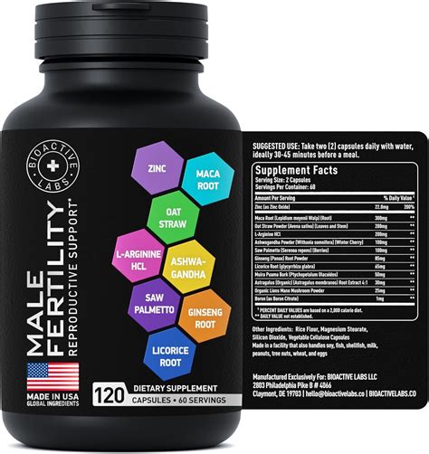 Amazon.com: Fertility Supplements for Men - Advanced Fertility Blend for Men with Zinc, Maca ...