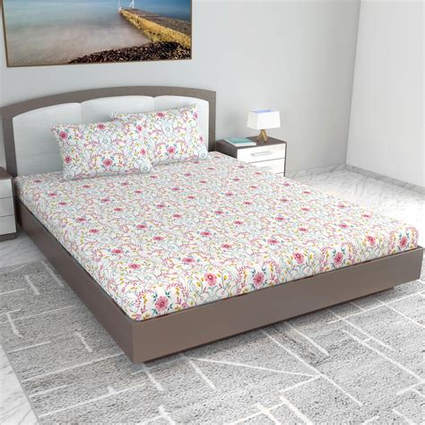 Cotton Bedsheet | Buy King Size Patterned Bed Sheet | Divine Casa