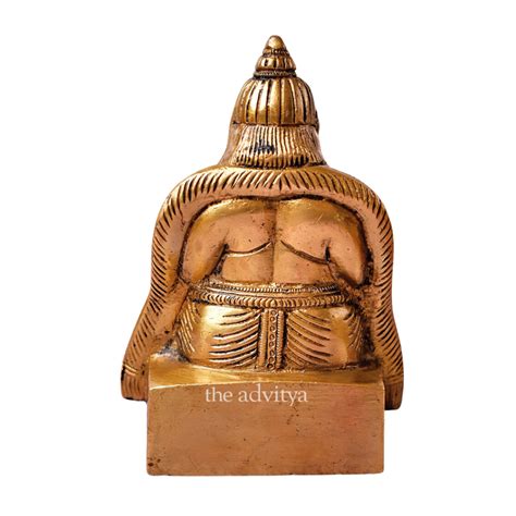 The Advitya | Brass Lord Kuber Idol Sitting on Base