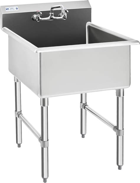 Amazon.com: Large Utility Sink Laundry Tub,Freestanding Stainless Steel ...
