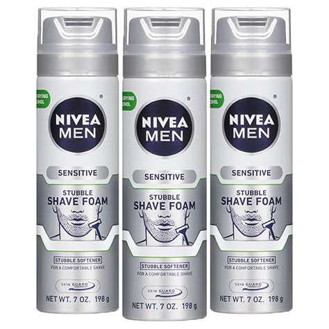 Buy Nivea Men Sensitive Skin & Stubble Shave Foam - Pack Of 3 Beard ...