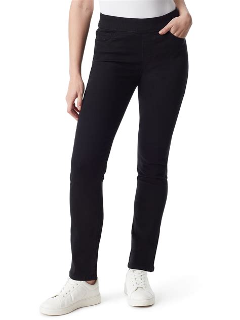 Gloria Vanderbilt Women's Amanda Pull On High Rise Jeans with Elastic ...
