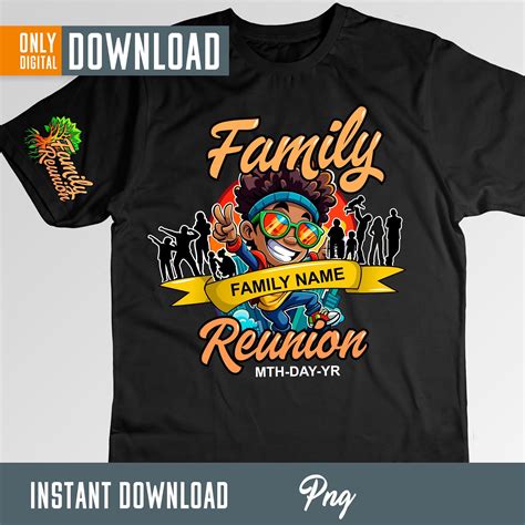 Black Family Reunion Shirt Design Png Sublimation, Family Reunion Png ...