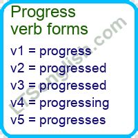 Simple past tense of Progress | ltsenglish.com