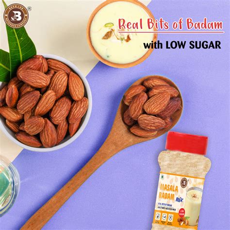 Brew Lab Masala Badam Mix Low Sugar | Real Bits Of Badam Mix It With ...