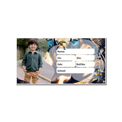 SIGN EVER 20 PCs Customised Name Slip for Kids Boys Notebook School ...