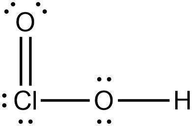 lewis structure for HCLO2 - Brainly.in