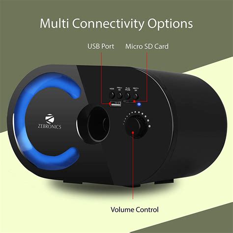 Zebronics Rock Smart 2.1 Bluetooth Laptop/Desktop Speaker (Black, 2.1 ...