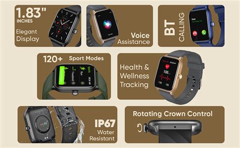 CELLECOR M1 Stew 1.83 IPS Display Smart Watch, Bluetooth Calling ...