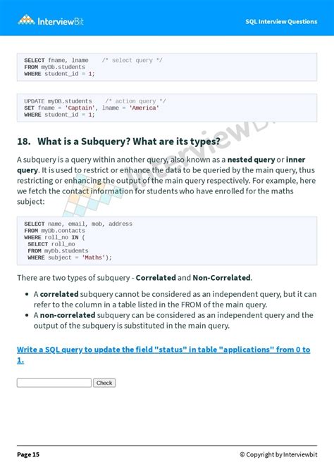 Image result for Interview Questions PDF SQL