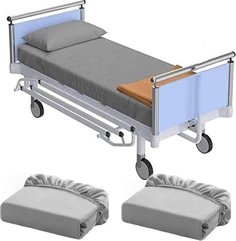 Amazon.com: 2 Pack Hospital Bed Sheets Hospital Bed Fitted Sheets for ...