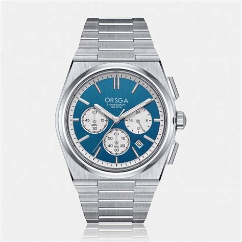 ERON Blue White Dial Silver Chronograph Analog 42 MM Men's Watch | Best ...