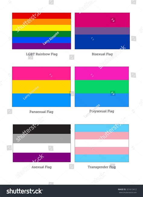 Lgbt Flags (Flag Pole Style), 6 Flags Representing Lgbt Rainbow Flag ...