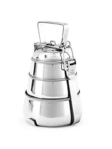 Buy KSP Stainless Steel Pyramid Shape Lunch Box for Office/School 3 ...