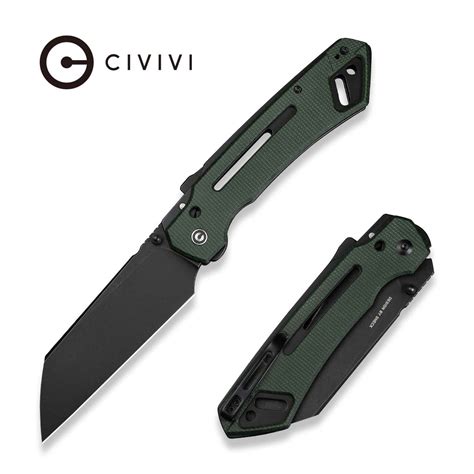 CIVIVI Buster FG Thumb Stud & Superlock Knife Micarta Handle (4.2" Nit