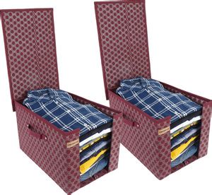 Shrey Creation Premium Shirt Stacker Closet Organizer with Lid - Shirts ...