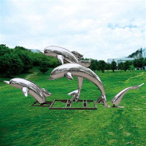 株洲小区不锈钢海豚戏水雕塑加工 [不锈钢海豚雕塑 价格_厂家_图片]-全球五金网
