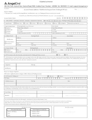 Fillable Online Account Details Addition / Modification Request Form ...