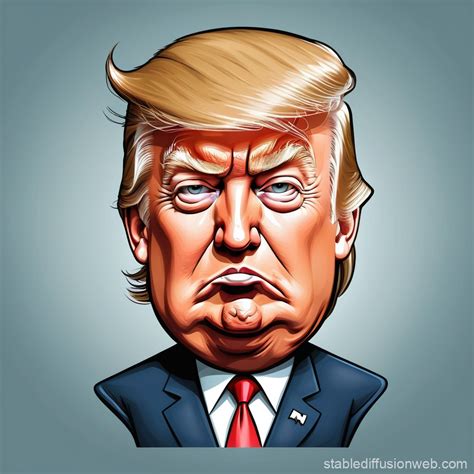 Donald Trump Em Cartoon Estilo Clip Art Cagando | Stable Diffusion Online