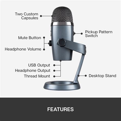 Logitech Blue Yeti Nano Professional Condenser USB Microphone India | Ubuy