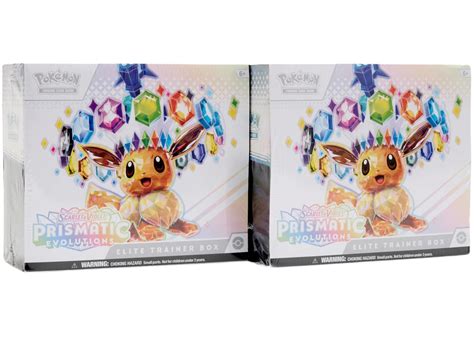 Pokemon Scarlet & Violet Prismatic Evolutions Elite Trainer Box 2X Lot ...