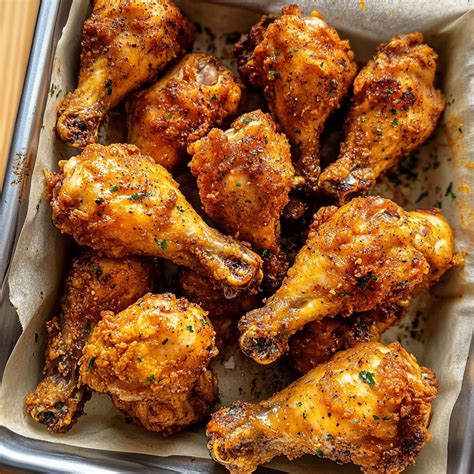 Seasoned Crispy Chicken Drumsticks - Recipe Yumm