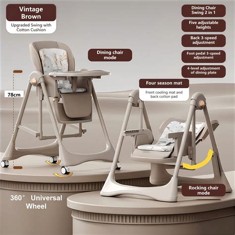 3 in 1 Baby Swing Convertible Baby Feeding Chairs,High Chair,Baby ...