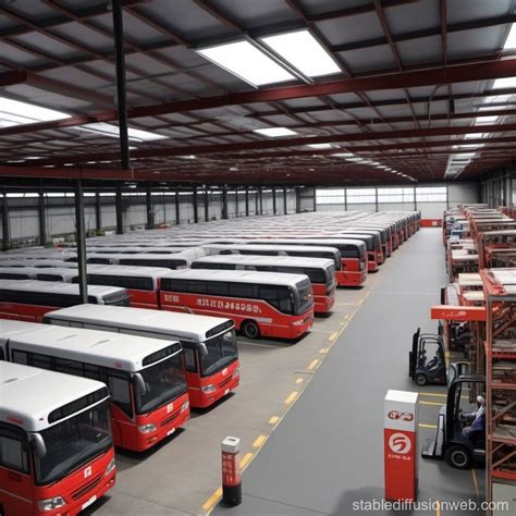 Garage: Bus Company's Rooftop Warehouse Ramps | Stable Diffusion 在线
