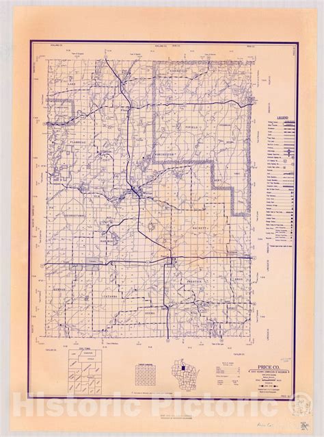Map : Price County, Wisconsin 1972-1976, [Wisconsin county transportat ...