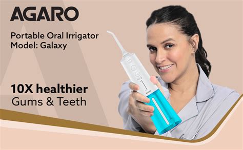 AGARO Galaxy Oral Irrigator, Portable, Cordless, Rechargeable, 3 ...