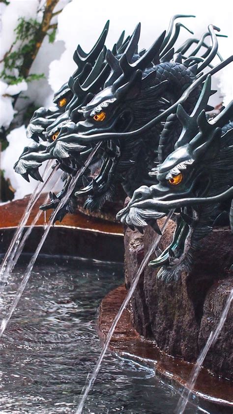 Download wallpaper 1080x1920 fountain, dragons, water samsung galaxy s4 ...