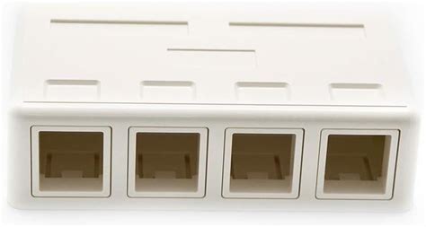Buy Beszin Keystone Jack Surface Mount Box White, Biscuit for RJ45 ...