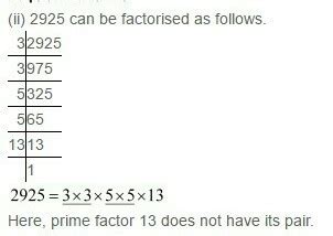 find the square root of 2925 by prime factorization - Brainly.in