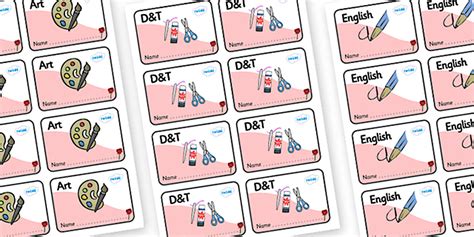 Rose Themed Editable Book Labels