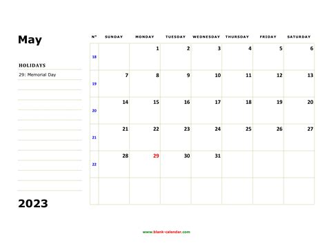 May 2023 Printable Calendar Pdf - Get Your Hands on Amazing Free Printables!