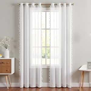 Buy HOMEMONDE Cotton Sheer 9 Feet Curtains with Decorative Side Border ...