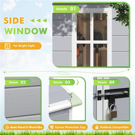 Devoko Outdoor Storage Shed, 6x4 FT Plastic Resin India | Ubuy