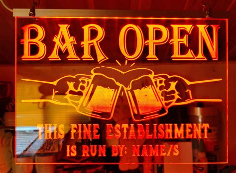 Designed In A Shed - Light up LED Bar Signs