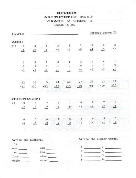 2nd Grade Math Test 的图像结果