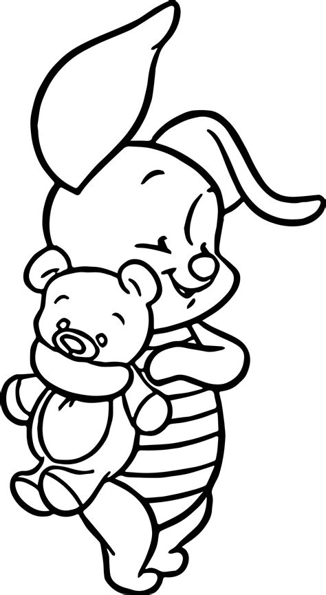 awesome Baby Piglet And Bear Toy Winnie The Pooh Coloring Page | Baby ...