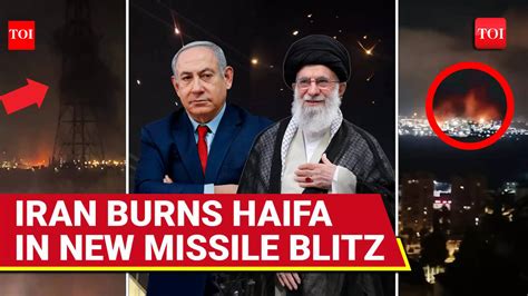 Iran Launches Massive Attack On Israel; Haifa Refinery Burns, Sirens ...