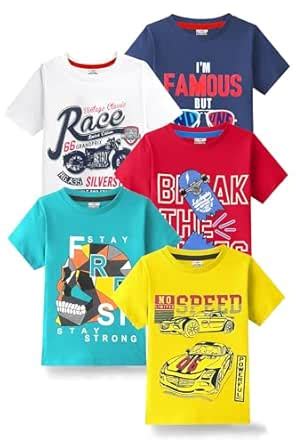 Buy Kuchipoo Boys Regular Fit Half Sleeves Cotton T-Shirts (KUC-TSHRT ...