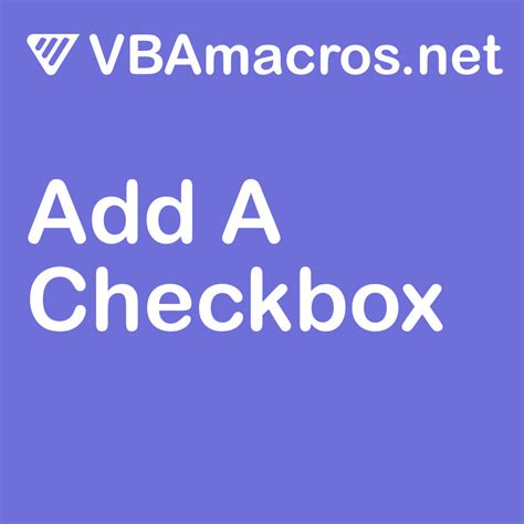 Add Checkbox VBA 的图像结果