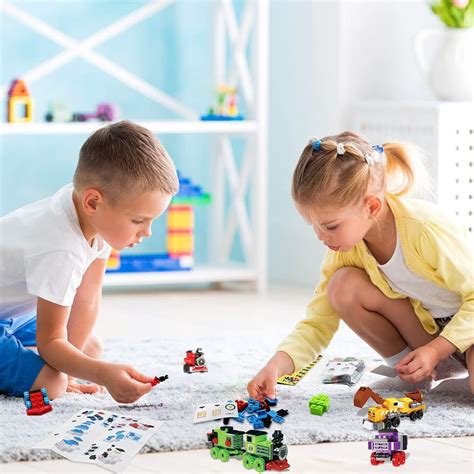 Buy WODMAZ 24 Packs Train Building Blocks Set with Gift Cards for Boys ...