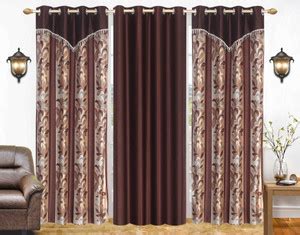 Stella Creations 275 cm (9 ft) Polyester Blackout Long Door Curtain ...