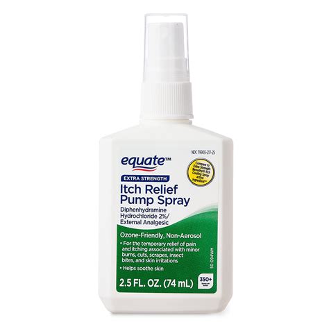 Equate Extra Strength Skin Itch Relief Spray 2.5oz for Skin Irritation ...